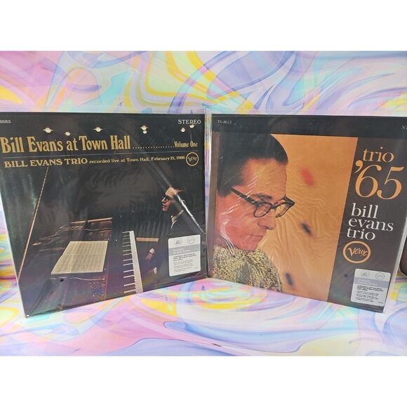 Lot of 2 Bill Evans Records: At Town Hall Vol. 1 Trio '65